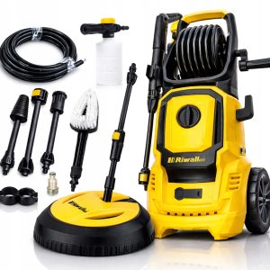 Elektryczna myjka ciśnieniowa 150 bar z akcesoriami Riwall PRO REPW 155 SET
