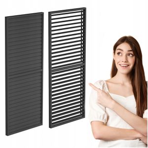 RUCHOMY PANEL ŻALUZJOWY ANTRACYTOWY 4M DO PERGOLI 123X218CM ŚCIANKA